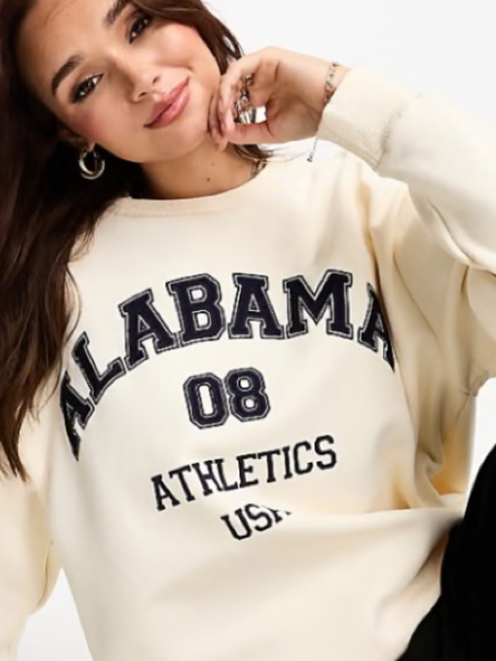 River Island Alabama pullover crewneck sweatshirt